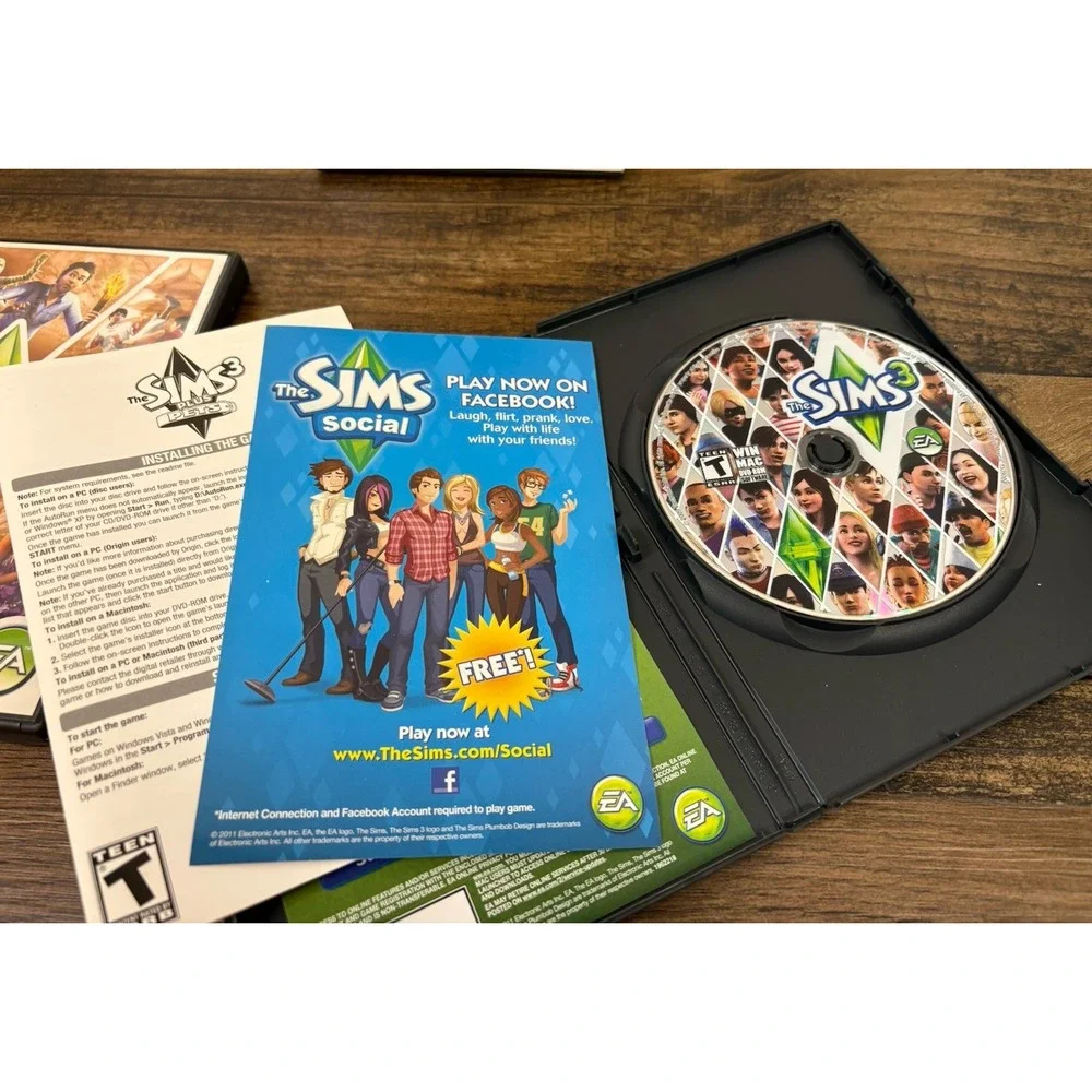The Sims 3 Game W 3 Expansion Packs Lot W Codes Pets Adventure Generations